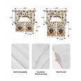 thumbnail image 5 of Turkey Swag Kitchen Curtains Sets for Windows 24 Inch Length, Fall Maple Leaves Thanksgiving Pumpkin Wood Grain Short Window Curtain Panels Swags Valances and Tiers 3 Piece Set for Cafe/Dining Room, 5 of 5