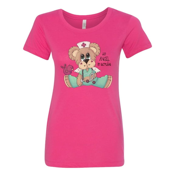 Inktastic Cna an Angel in Scrubs Teddy Bear Women's T-Shirt