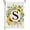 S, variant on Summer Sunflower Eucalyptus Leaves Monogram Letter M Garden Flag 12x18 Inch Double Sided Small Burlap Family Last Name Initial Outside Yard Flag CF1459-12