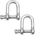 thumbnail image 1 of Gancho de elevación con tornillo D y pasador M16 (juego de 2) - gancho resistente de acero inoxidable, capacidad 1600 kg - para navegar, acampar, practicar deportes y hacer senderismo, 1 of 5