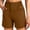 Brown, variant on Cargo Shorts Women Elastic Waist Button Zipper Athletic Shorts Trendy Hiking Running Shorts with Pockets, S-3XL