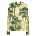thumbnail image 4 of Warop Women's UPF 50+ Sun Protection Zip Up Hooded Long Sleeve Jacket with Irregular Print Finger Cuffs Beach Top, 4 of 5