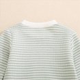 thumbnail image 6 of TOWED22 Unisex Baby Boy Girl Romper Waffle Onesie Clothes Long Sleeve Bubble Oversized Romper Bodysuit Top,Green,6-12 M, 6 of 9
