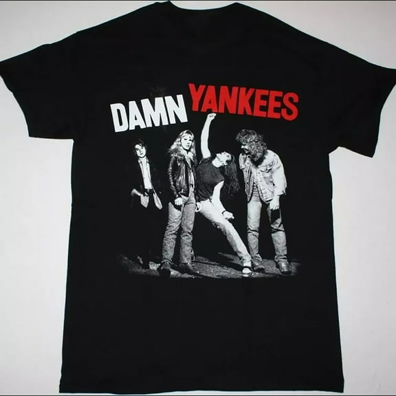 Vintage Damn Yankees Band In Concert Heavy Cotton Black S-4XL Unisex Shirt