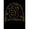 thumbnail image 2 of Harry Potter Slytherin Crest Gold Line Art Men's Green Heather T-shirt-Large, 2 of 4