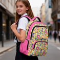 thumbnail image 5 of Jeiento School Backpack for Girls 8-14, 17-Inch Large Capacity Water-Resistant Polyester Bookbag with Multi-Pockets Patchwork Floral Back to School Gift for Kids Travel & Daily Use, 5 of 7