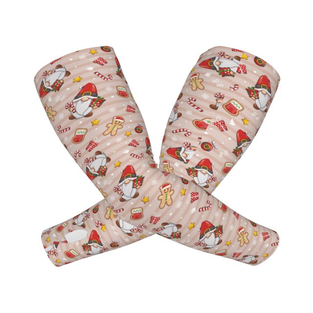 Balery Christmas Gnomes Santa Claus Mangas Refrescantes para Brazos para Hombre y Mujer – Transpirables y Absorbentes de Humedad para Mujeres, Hombres y Niños