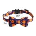 thumbnail image 6 of SSBSM Pet Collar Pumpkin Printing Lovely Design Tear Resistant Halloween Cat Collar Bowknot Neckchief Festival Dress Up, 6 of 8
