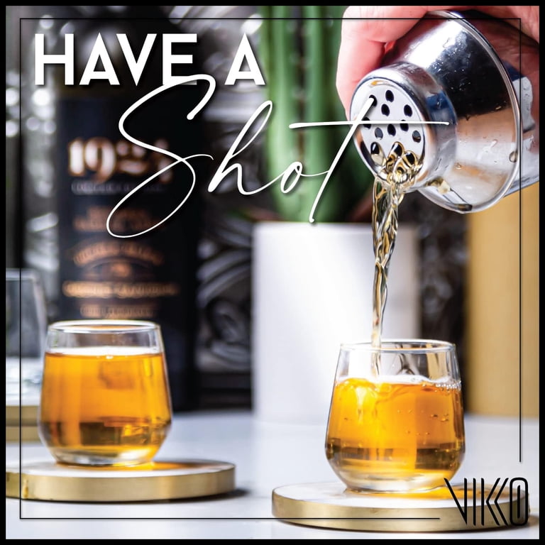 Vikko 3.25 Oz Shot Glasses Drinkware for Liquor & Espresso 6-Pc