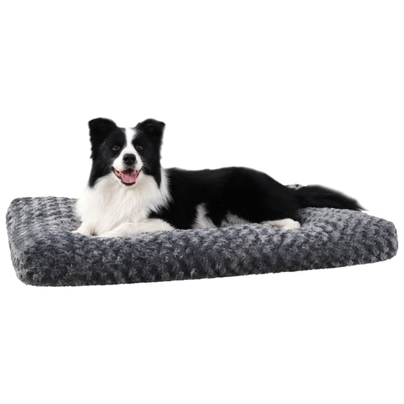 KSIIA Dog Crate Beds 48" Plush Washable Dog Kennel Pad for Extra Large Dogs with Non-Slip Bottom