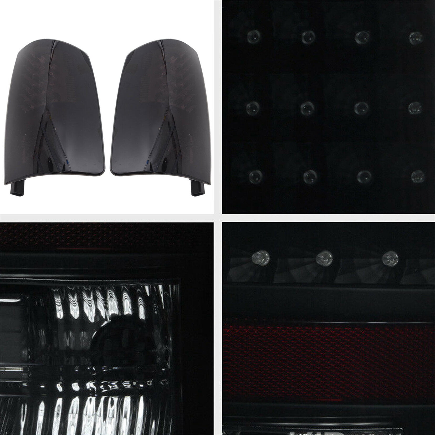 2pcs Rear Tail Light Lamp Housing Assembly Fit for 2002 2003 2004 2005 2006 Dodge Ram 1500 / 2500 / 3500, Rear Left & Right