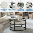 Dextrus Oak Wood Convertible Lift Top Coffee Table with Hidden Storage