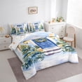 thumbnail image 3 of jejeloiu Chic Christmas Tree Twin Bedding Sets 7-Piece,Marry Xmas Bedding Comforter Set,Happy New Year Sheet Sets For Girls Boys,Microfiber Bedroom Decor Reversible, 3 of 8