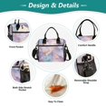 thumbnail image 3 of FORMRS Insulated Lunch Bag for Work School Unisex Large Capacity Cooler with Shoulder Strap, Purple Marble Pattern, 3 of 6