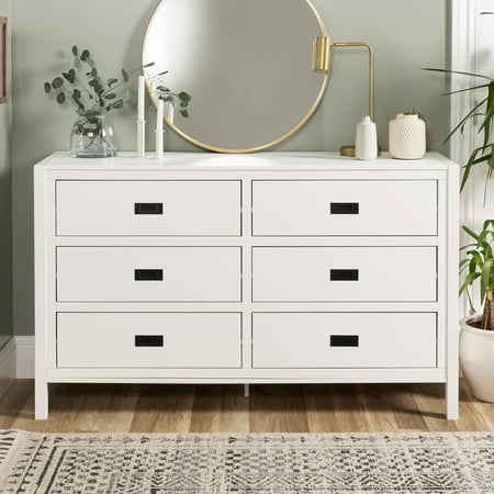 Annabelle Six Drawer Solid Wood White Dresser By Chateau Lyon Walmart Com Walmart Com