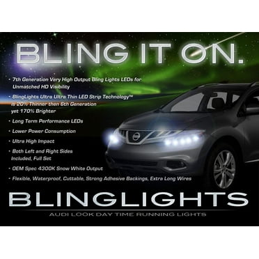 For Nissan Murano LED DRL Head Light Strips Day Time Running Lamps