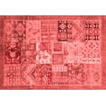 thumbnail image 1 of Ahgly Company Machine Washable Indoor Rectangle Abstract Red Modern Area Rugs, 5' x 7', 1 of 4