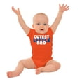thumbnail image 3 of Cutest Little Bro Youngest Brother Bodysuit Jumper Boys Infant Baby Brisco Brands 12M, 3 of 7