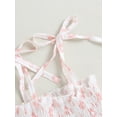 thumbnail image 6 of Wassery Toddler Kids Girls Dress Flower Print Tie Knot Straps Sleeveless Sling Dress 12M 18M 24M 2T 3T 4T 5T Infant Girls Summer Casual Ruffles Dress with Headband, 6 of 8