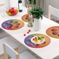 thumbnail image 5 of Colorful Dog Paw Print Black Round Placemats Plate Mats 15 Inch Non-Slip Heat Resistant Washable PVC Set Indoor for Kitchen Dining Table 1PC, 5 of 6