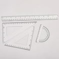 thumbnail image 2 of Professional Math Geometry Tool for Student Drawing Plastic Drawing Rulers with Square Straight Ruler Math Protractor, 2 of 10