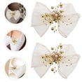 thumbnail image 2 of MRLESS 2-Pack Mesh Bow Shoe Clips with Faux Heel Charms, Stylish Party Accessories for Women’s Shoes, 2 of 8