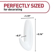 Command Medium Designer Wall Hooks, White, 13 Plastic Hooks