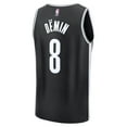 thumbnail image 3 of Men's Fanatics Egor D-min Black Brooklyn Nets Fast Break Replica Jersey - Icon Edition, 3 of 3