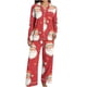 thumbnail image 3 of Puyaiuu Women 2 Piece Christmas Satin Pajama Set Cute Print Long Shirt Loose Shorts Matching Set Loungewear Gift, 3 of 5