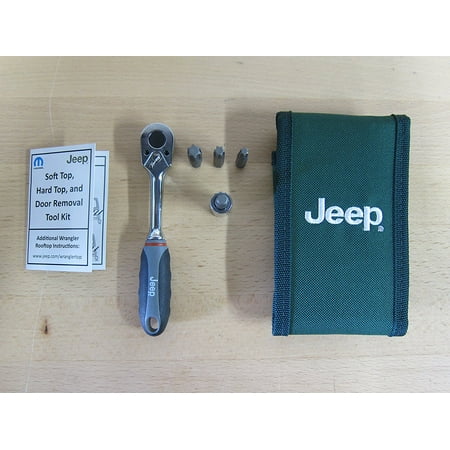 Jeep Storage Webbing Jeep Wrangler Hard Top & Door Removal Tool Kit, Tool Kit includes T-30, T-35, T-40 and T-50 torx bits, ratchet and storage pouch By Mopar ()