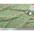 thumbnail image 2 of Soimoi Green Heavy Satin Fabric Christmas Theme Party Printed Craft Fabric by the Yard 54 Inch Wide, 2 of 3