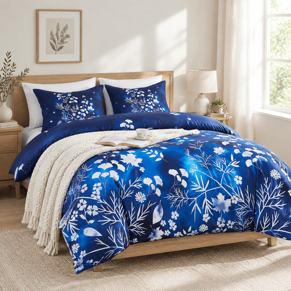Duvet Cover Size Set Boho Flpattern For Bed Vintsoft Bedding Leaf Print Withowcases