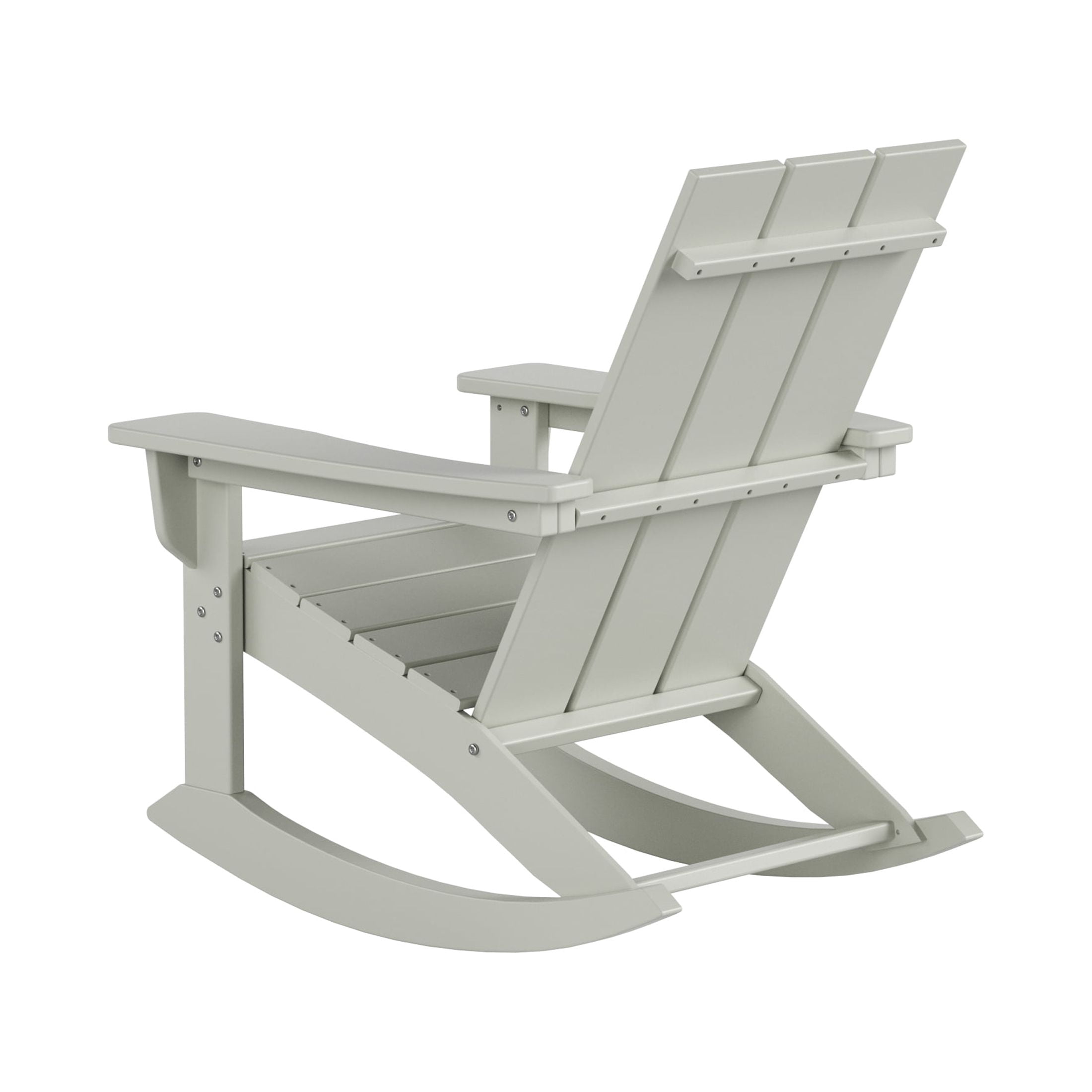 GARDEN Set of 2 Modern Plastic Outdoor Rocking Chairs for Patio Porch, Sand