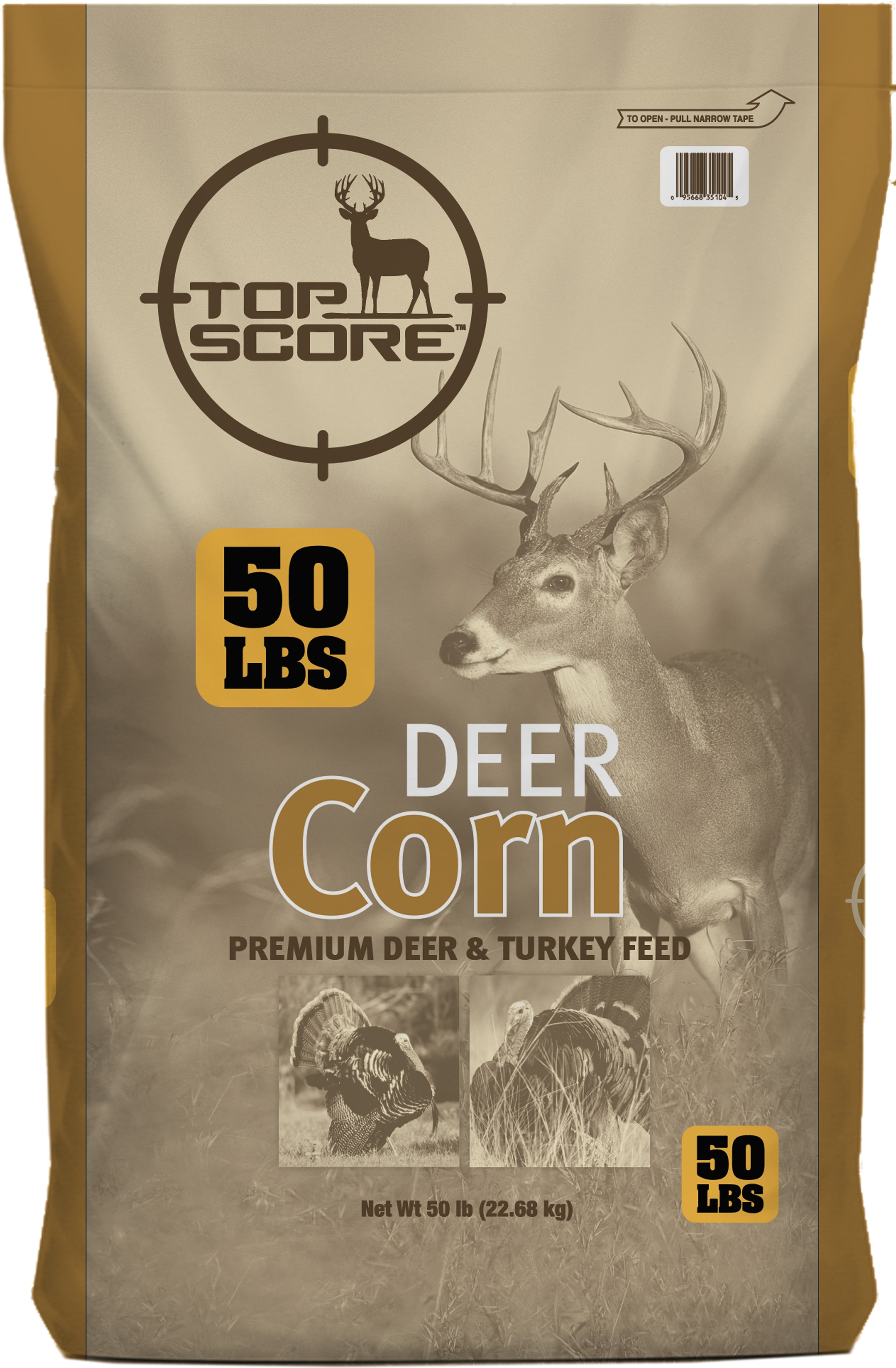 (3 pack) Manna Pro Deer Corn - Deer and Turkey Feed 50lb
