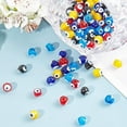 thumbnail image 4 of 1 Box Mixed Color 10mm Round Evil Eye Handmade Glass Lampwork Beads Charms Spacer Beads for Bracelets Necklace Jewelry Making, 4 of 9