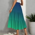thumbnail image 3 of Mgmyaa Womens Maxi Skirt Casual Comfy Gradient Color A-Line Elastic Waist Long Skirts, 3 of 6