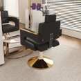 thumbnail image 3 of CQSXDA Black Professional Hydraulic Barber Chair with Reclining Backrest, 360° Swivel, and Adjustable Height for Salons, 3 of 17