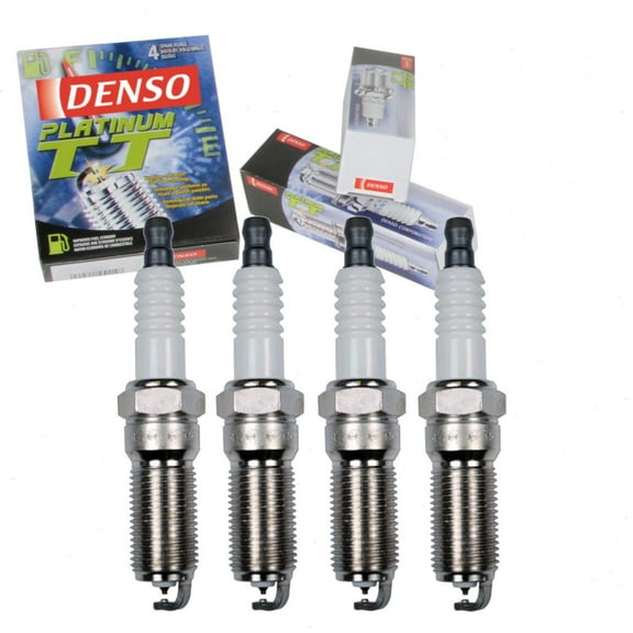 4 pc DENSO Platinum TT Spark Plugs compatible with Chevrolet Impala 2.4L 2.5L L4 2014-2017
