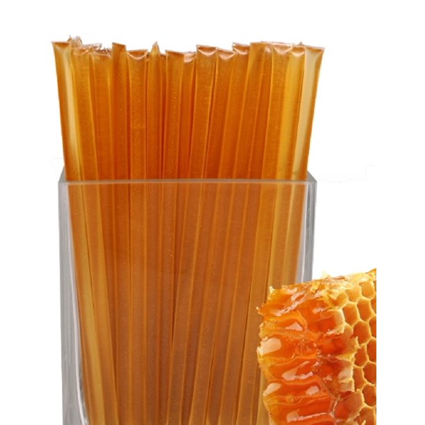Bee Krazy Honey Sticks Pure US Grade A Honey 50 Count Package 5g of Honey In Each Straw