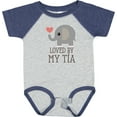thumbnail image 3 of Inktastic Tia Loves Me Baby Elephant Boys or Girls Baby Bodysuit, 3 of 5