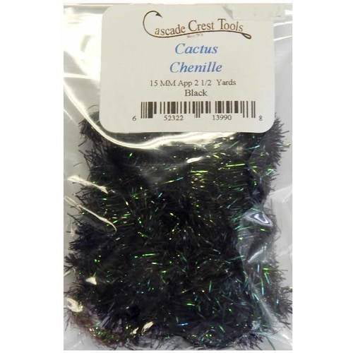 black Crystal Chenille x-small 3 yd card   REDUCED 