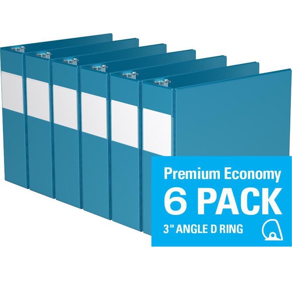 Davis Group, Premium Economy, D Ring, Binder, 6 Pack, 3"