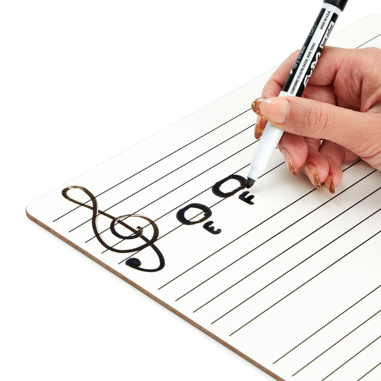 9x12 Inch Double-Sided Music Lapboard - Dry Erase Staff Lines & Piano Keyboard Whiteboard For Students & Musicians