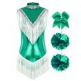 thumbnail image 3 of Miaeowve Uniforme de Cheerleader Métallique pour Femmes, Performance d'Équipe, Cheerleading Vert TTG, 3 of 7