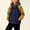Navy, variant on Winter Jackets Fleece Cuffed Sleeve Zip Up Soft Hoodie Warm Pull On Color Block Cardigan Trendy Coat