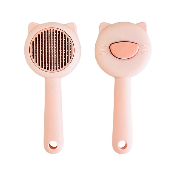 Self Cleaning Pet Brush for Dogs and Cats, Deshedding Comb with Push Button Hair Removal, Grooming Tool for Detangling and Shedding Control, Ergonomic Handle and Floating Hair Collection Design