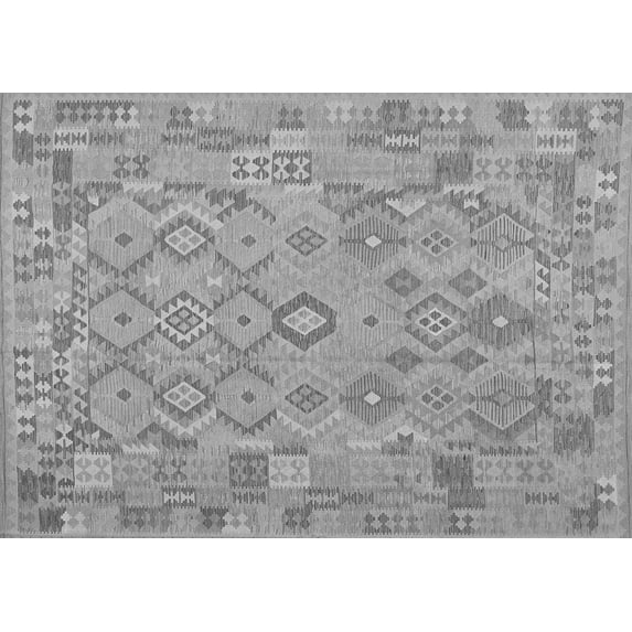 Ahgly Company Indoor Rectangle Southwestern Gray Country Area Rugs, 8' x 12'