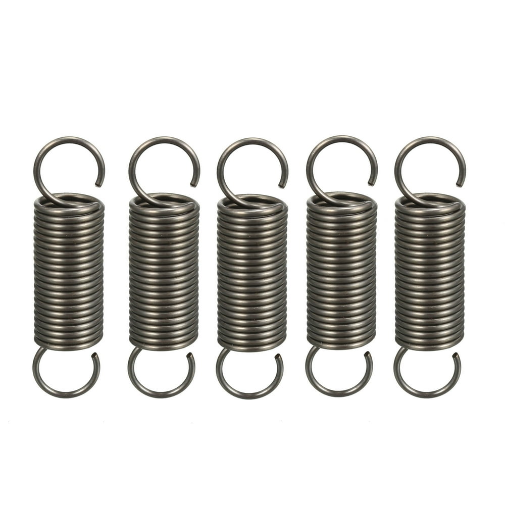 1.0x10x40mm Spring Steel Small Dual Hook Tension Spring, 5pcs Walmart