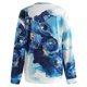 thumbnail image 5 of Camiseta suelta estampada a la moda para mujer, blusa de manga larga, cuello redondo, camisetas informales Pompotops  FGAJ7760, 5 of 5