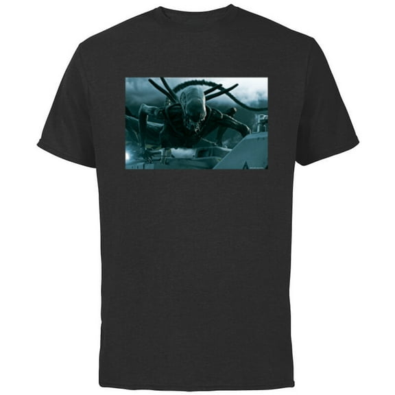 Alien 45th Anniversary Covenant Xenomorph Praetomorph Attack - Short Sleeve Cotton T-Shirt for Adults - Customized-Black